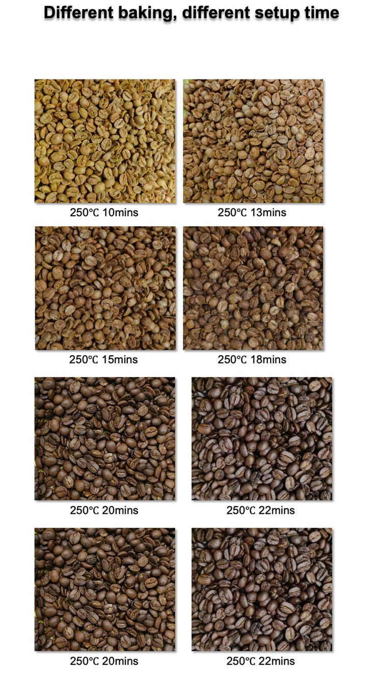 product food grade drum home and commercial coffee bean roaster 1500g smart baking machine-17