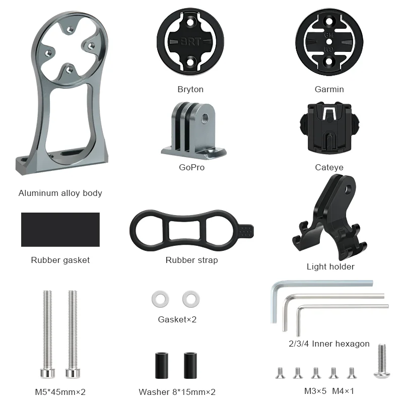 Bicycle Computer Camera Holder  Bike Handlebar Mount Stopwatch Speedometer Bracket for Garmin Edge Bryton Cateye