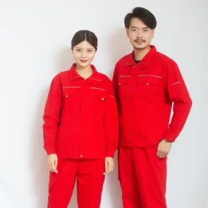 Unisex Cotton Safety Workwear Breathable Long Sleeve Coveralls Comfortable Large Logistics Staff Uniforms Safety Clothing