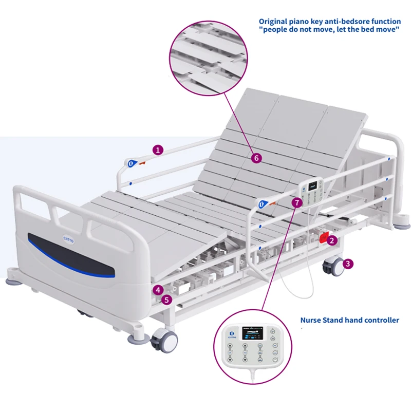 manufacturers wholesale anti skid hospital nursing bed-58