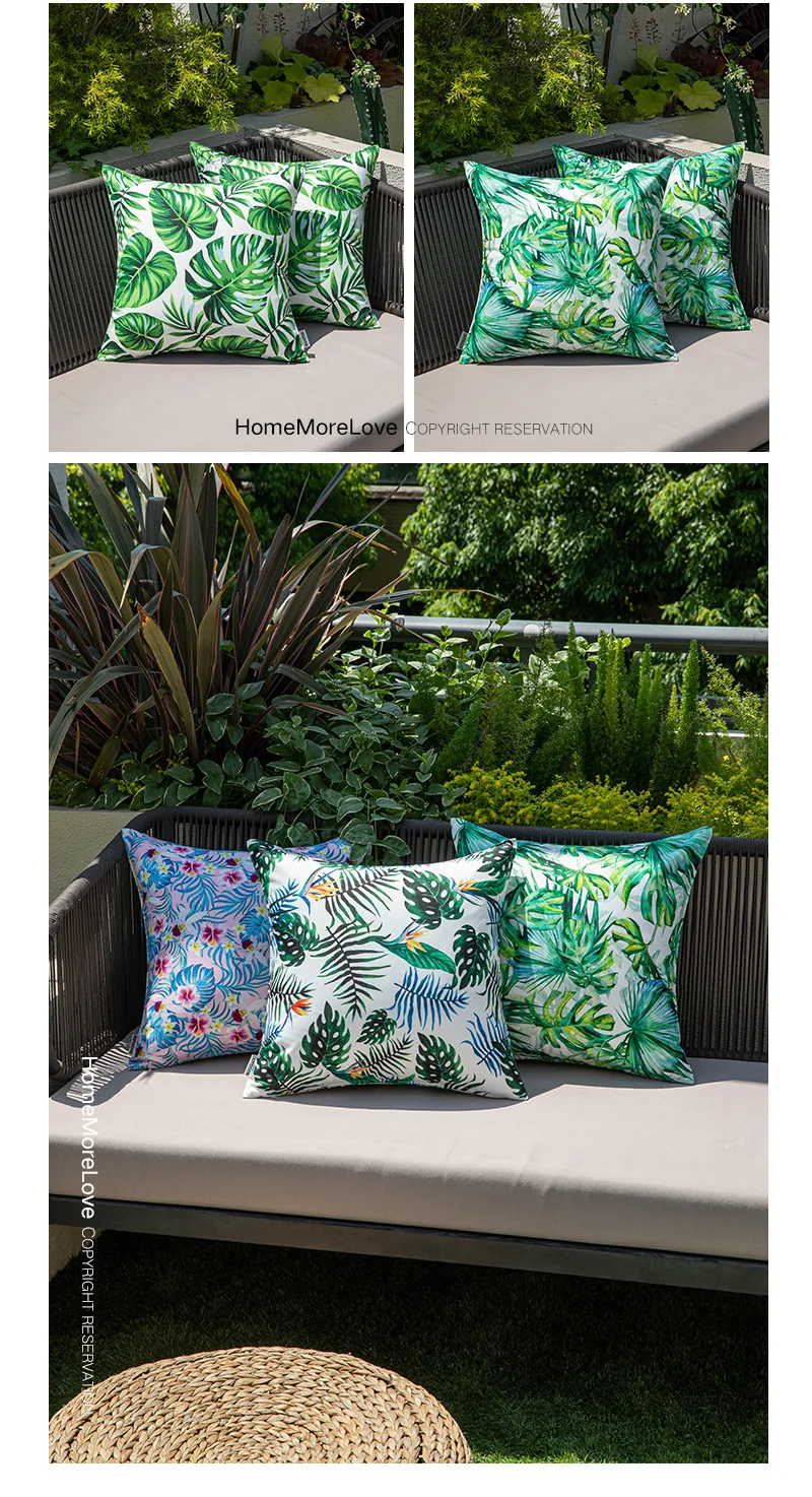 High Quality Floral Knitted Outdoor Cushion Pillows New Festival Plant Waterproof for Camping Sleeping details