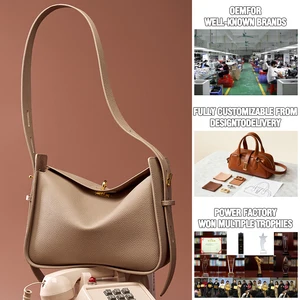 Women's Custom Genuine Leather Saddle Shape Waterproof Crossbody Handbags Large Capacity Designer Luxury Travel Bags