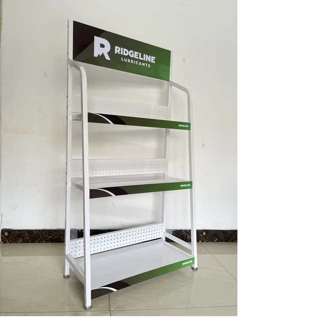 Multi-Purpose Engine Oil Display Stand for Auto Shops
