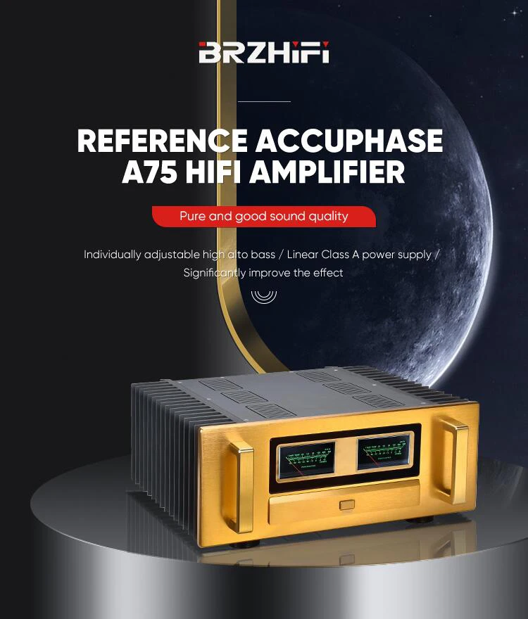 BRZHIFI Audio Amplifier  big A75s Power Amplifier HIFI sound Amp Pure Class A Field Effect Stereo <a class='inkey' style='color:blue' href='https://www.weiliangaudio.com/' target='_blank'>Home</a> Professional home theatre supplier