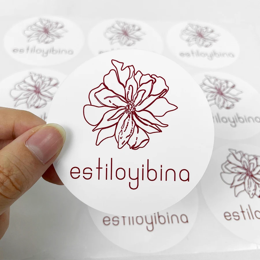 Custom Printed Cosmetic Logo Sticker Waterproof Self Adhesive Vinyl ...