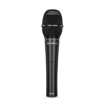 BAIFEILI KK505 Professional Handheld Metal Condenser Microphone Portable Recording Studio Kids Karaoke Game Live Streaming