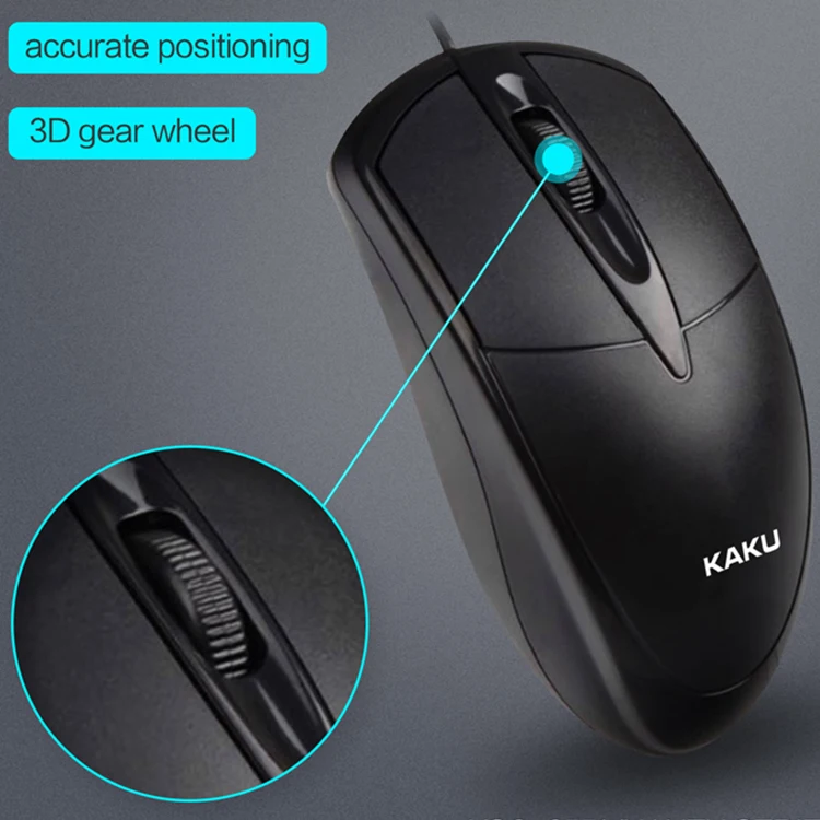KAKUSIGA Low Price Computer PC Wired USB Official Gaming Mouse