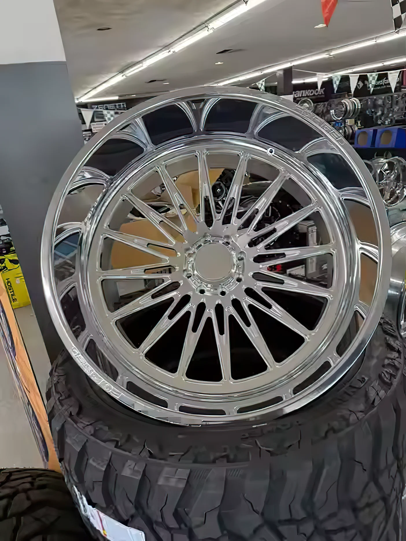 XL Deep Dish Chrome Multi Spoke 4x4 Off-road Wheels 17-26Inch 5x127 5x139.7 6x135 Alloy Forged Wheels Rims for Jeep Wrangler - Image 3