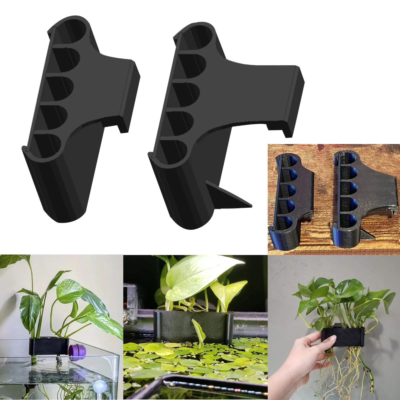 Hanging Holder Aquatic Plant Pot with Hole Aquarium Planter Cups for Emersed Plants Aquascape Decorations