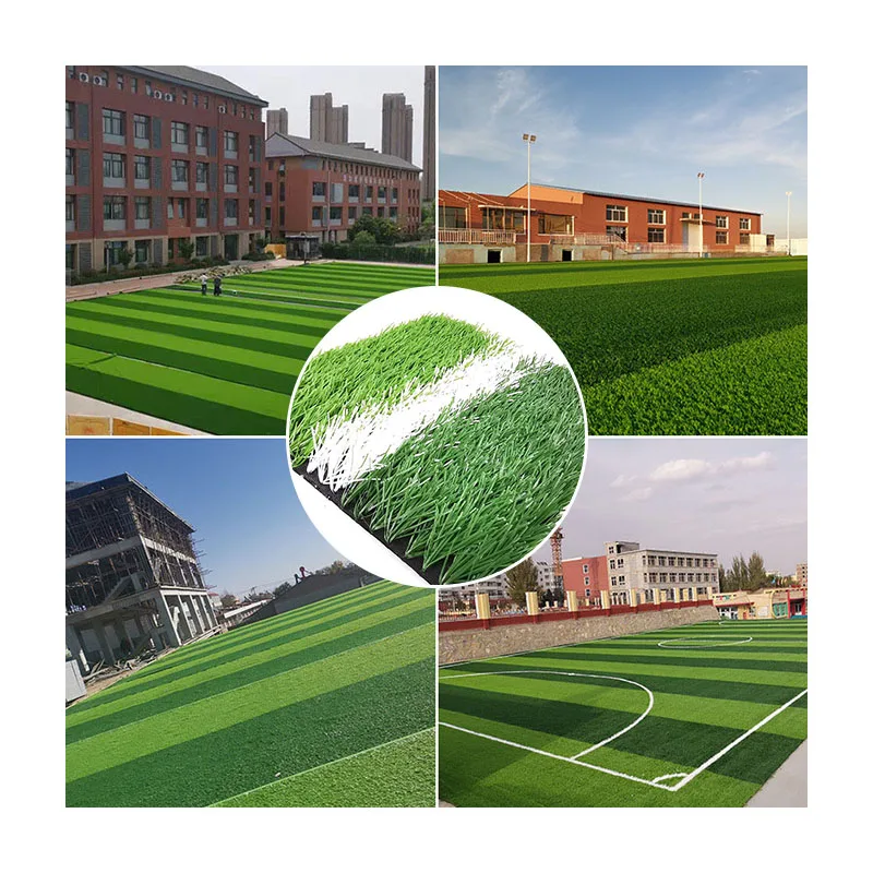 العشب الاصطناعي في الهواء الطلق ملء الرمل عشب كرة القدم العشب الاصطناعي 50 مم ملعب كرة القدم العشب