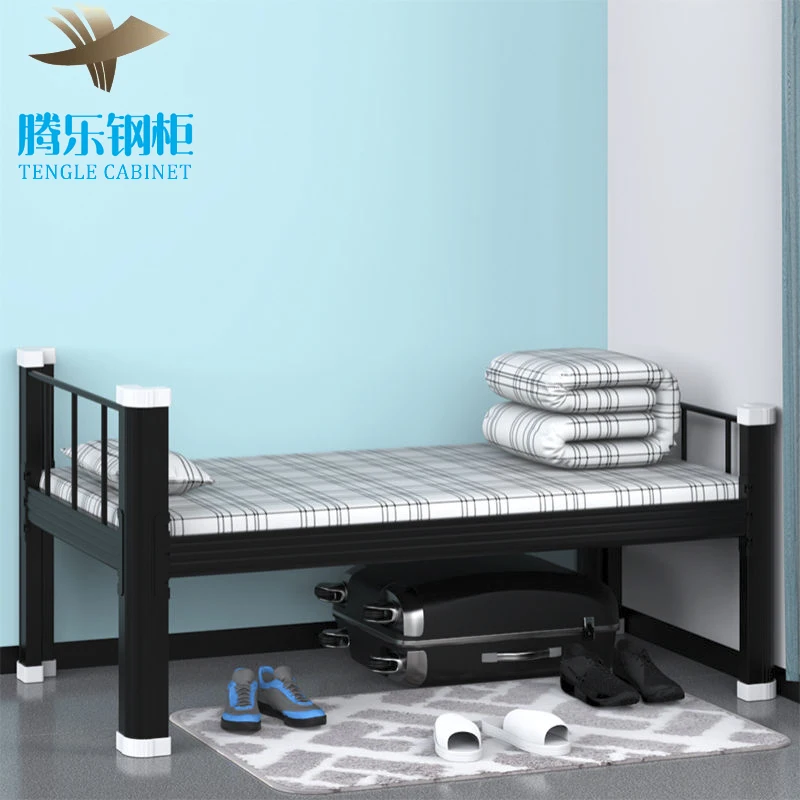 CKD Structure Iron Steel Single Bed in Flat Packing One Person Metal Bunk Bed Frame