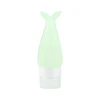 Botella rellenable de silicona verde de 48 ml