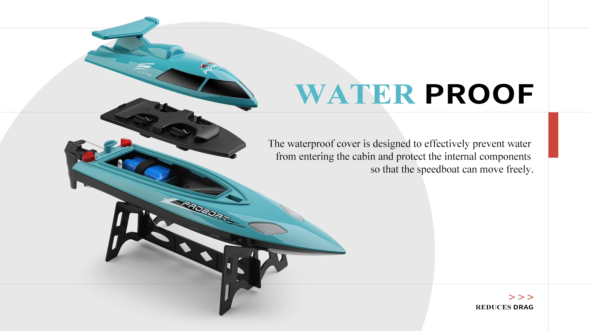 HOSHI WLTOYS WL911-A RC Boat Ship 2.4G RC Racing Boat Waterproof Model Electric Radio Remote Control RC Speedboat