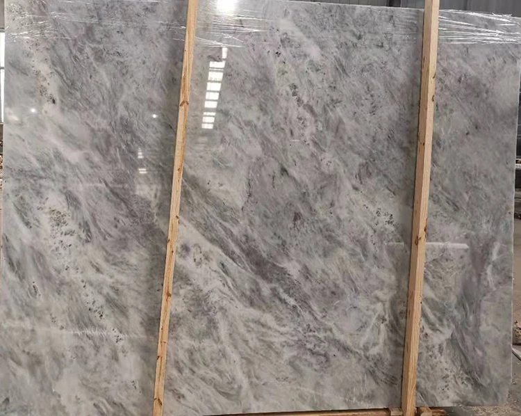 Chinese Natural Aquasol Quartzite Marble Fantasy Silver Grey Granite