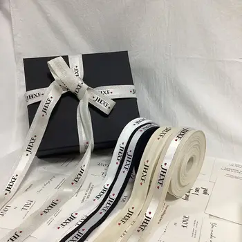 Factory direct sale high end luxury mercerized cotton printed ribbon for gift wrapping