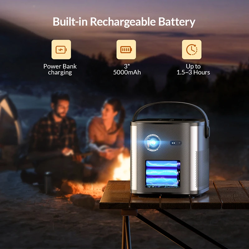 [Free Sample for Distributor] BYINTEK 500 Lumens U80 Max Mini Portable Projector with Rechargeable Battery for Education