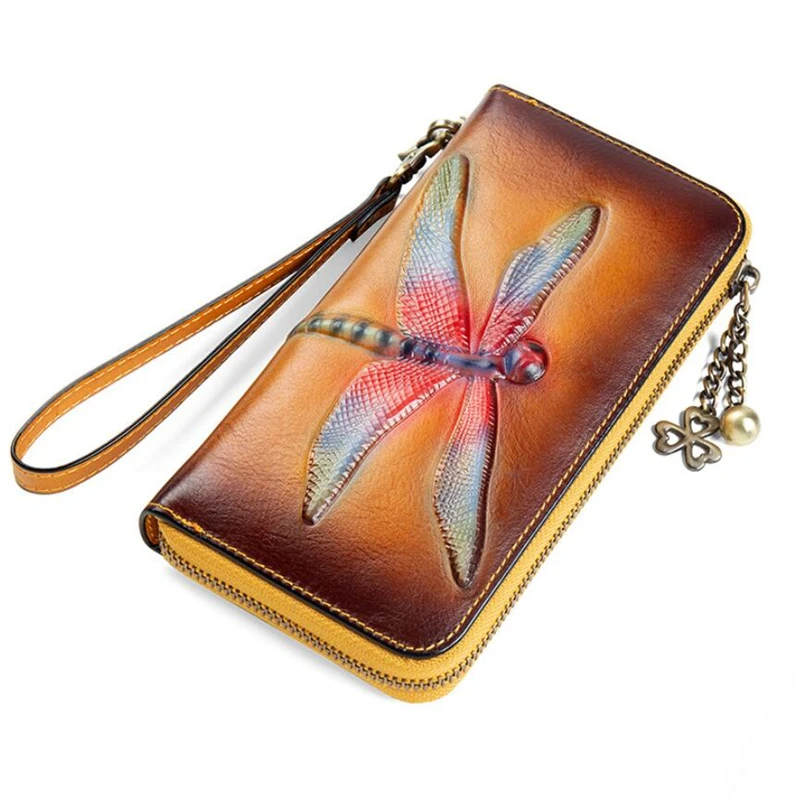 Wings of Wonder Hand Painted Genuine Leather Wallet