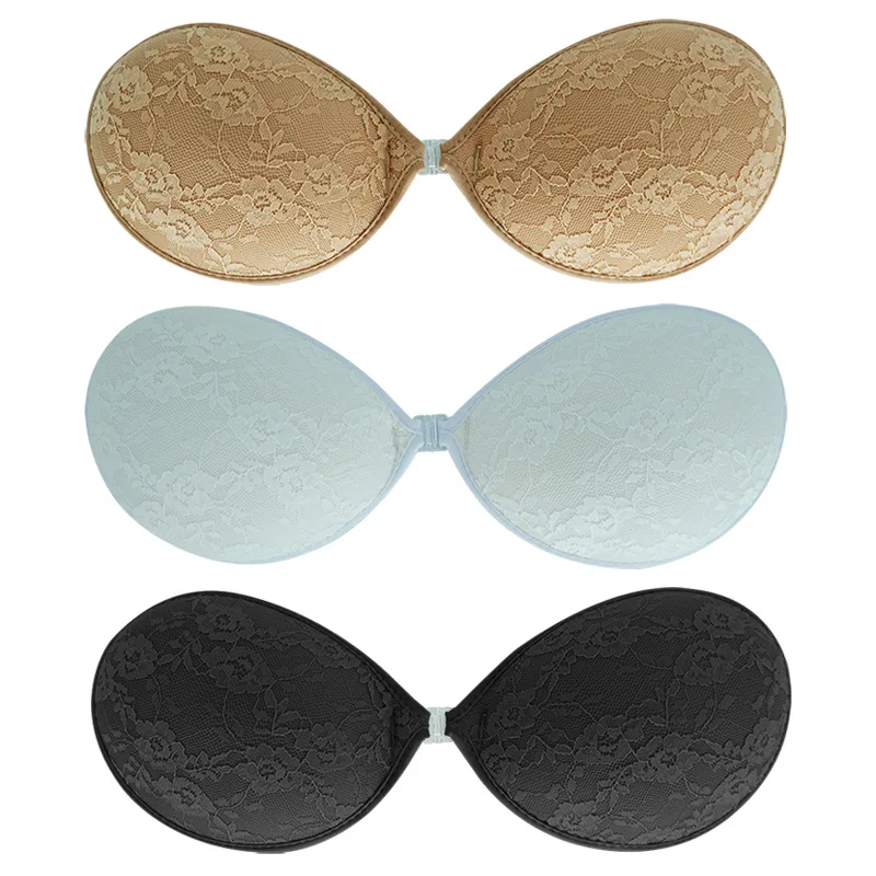Strapless Backless Silicone Bra Seamless Extreme Push Up Sponge Silicone Adhesive Invisible Bra