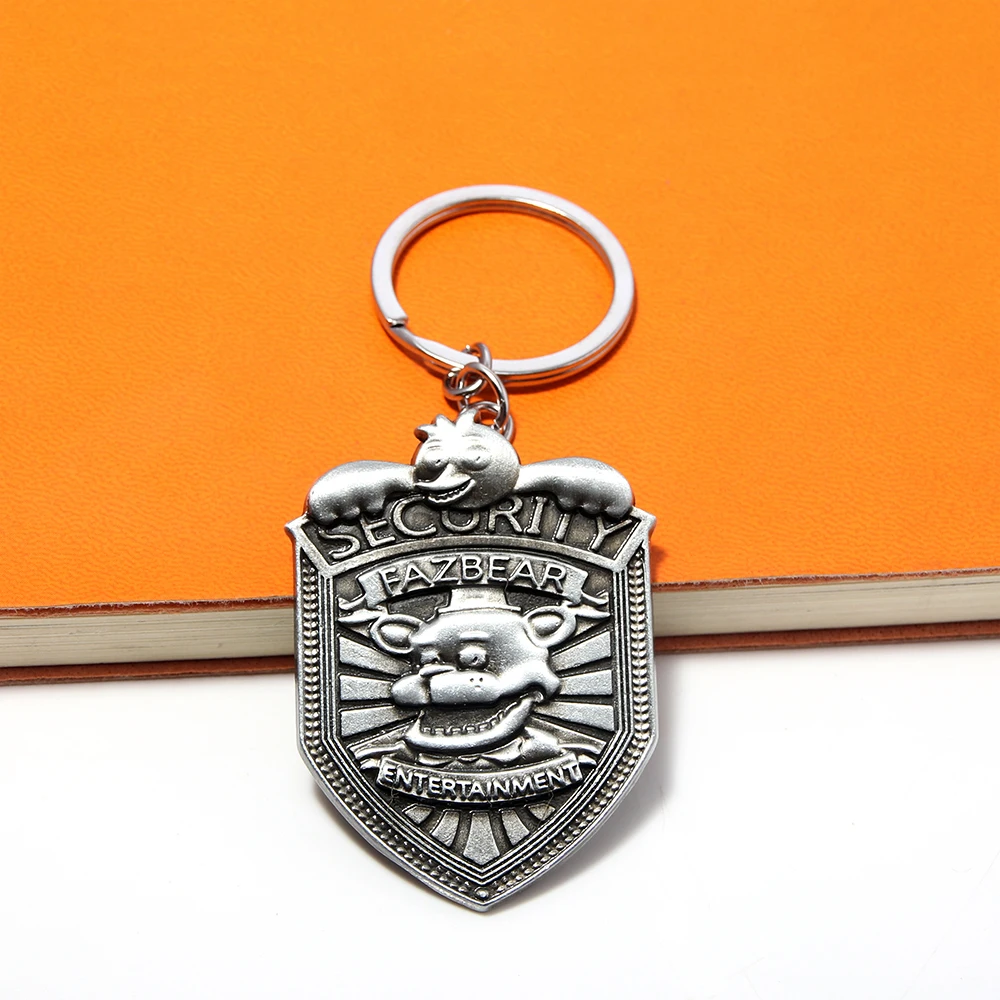 Hot Anime FNAF Fazbear Enamel Keychain Backpack Clothes Charms Holiday Gift for Kids