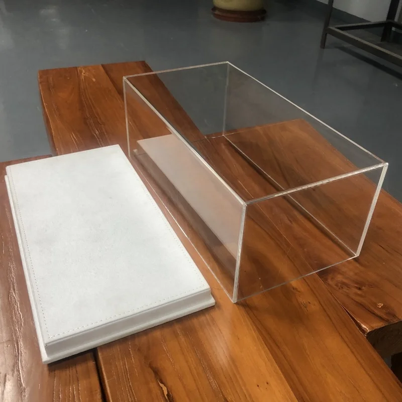 Small clear Acrylic Display Box With Screw Lock Acrylic Shoe case