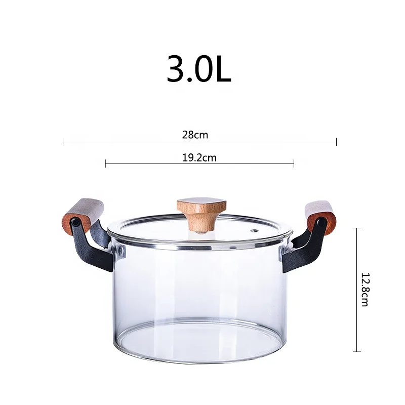 Glass Pots With Cover, 1.7 Liter Glass Stovetop Pot Heat-resistant Stovetop  Pot And Pan With Lid, The Best Handmade Glass Cookware Set Cooktop Safe Fo