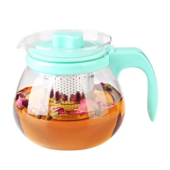 Wholesale Custom Logo Home Coffee & Tea Set Eco-Friendly Glass Flower Teapot for Gifts