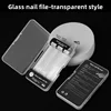 Three-piece transparent nail file set
