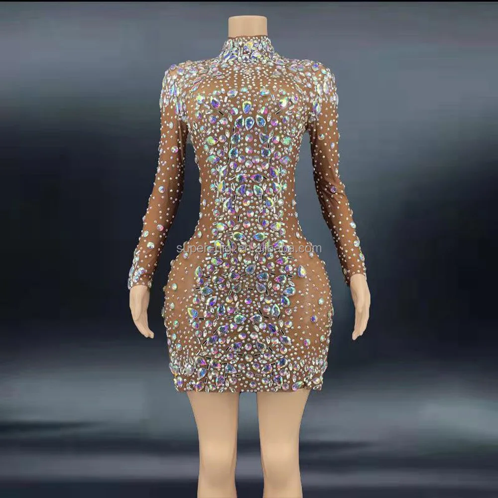 sequin gogo dress Silver Sequin Gogo Dress Gold Silver Diamond Sequins Party Dress Women Celebrate Gogo Costume Singer Evening