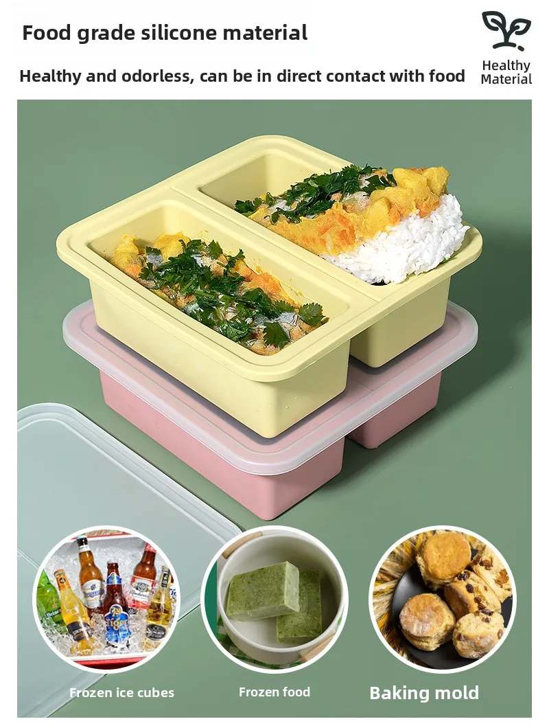 New Release Sustainable Food Grade Silicone Ice Tray Mold 2-Hole & 4-Hole Options Complementary for Frozen Soups & Freezer Box supplier