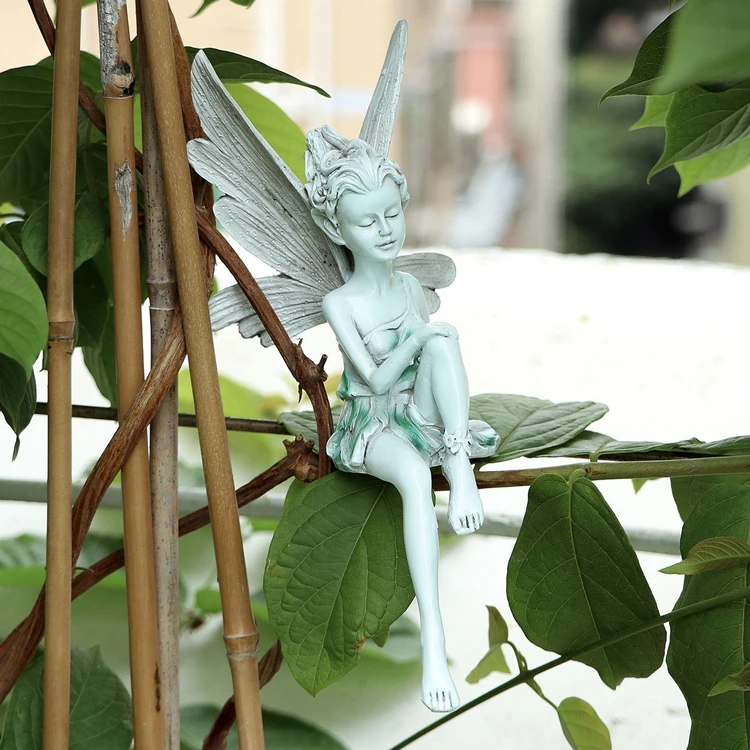 High Quality Garden Supplies Polyresin Fairies Figurines Resin Fairy