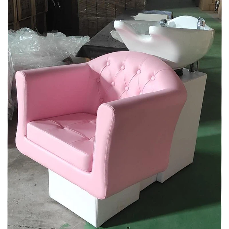 pink shampoo chair