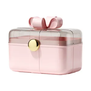 Customized Aluminum Double Layer Dust-proof Desktop Storage Box for Princess Hair Band Decals PP Hair Tie Hairpin-Modern Design