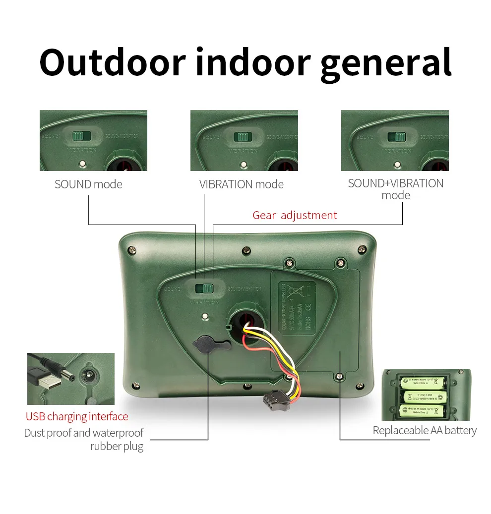 SJZ OEM/ODM High Effective solar or battery powered ultrasonic pest solar snake groundhog mice rat gopher mole repeller manufacture