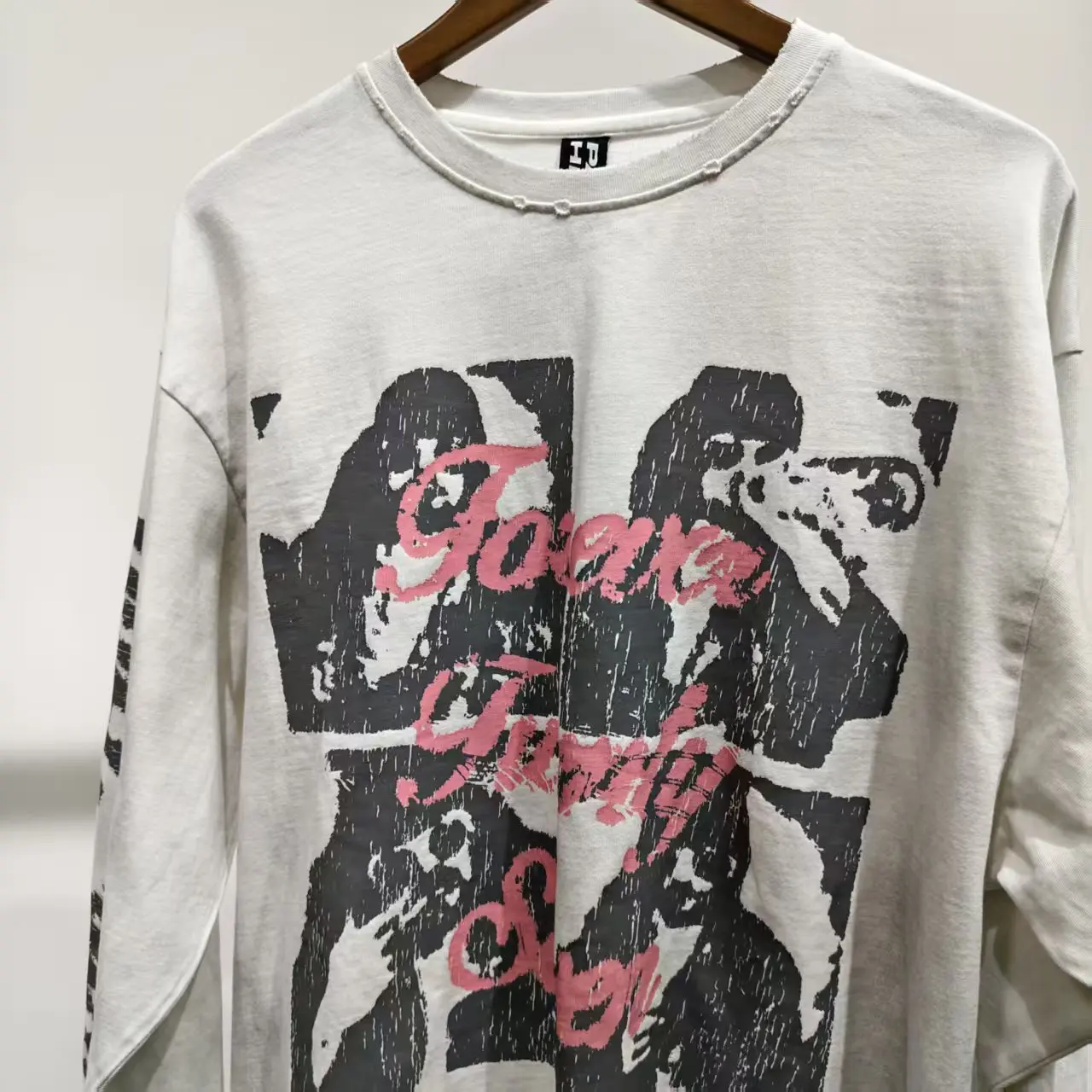 Custom DTG Printing Jumbo Graphic Tshirt Heavyweight Oversized Boxy Fit Tee Sun Faded Acid Washed T Shirt for Men gallery 3