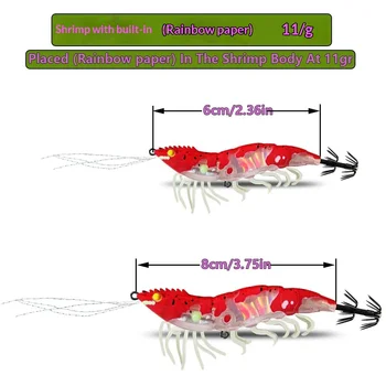 Lure Fishing Mantis Shrimp Squid Wooden Shrimp UV Glow-in-the-Dark 6-8 cm Biomimetic Artificial Soft Bait No Hooks – Soft Lure – view 3