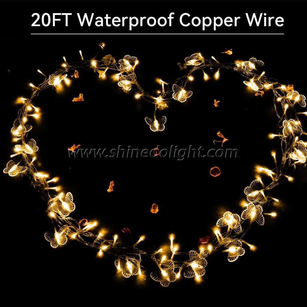 Hot LED Christmas butterfly String Lights Bedroom Background Birthday Gift Indoor Garland Curtain Lights
