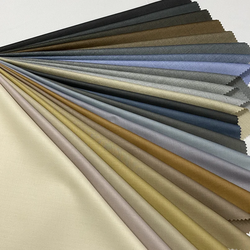 Fashionable Soft Plain Tr Polyester Rayon Fabric Men Suiting Fabrics Islamic Clothing Men Arabic