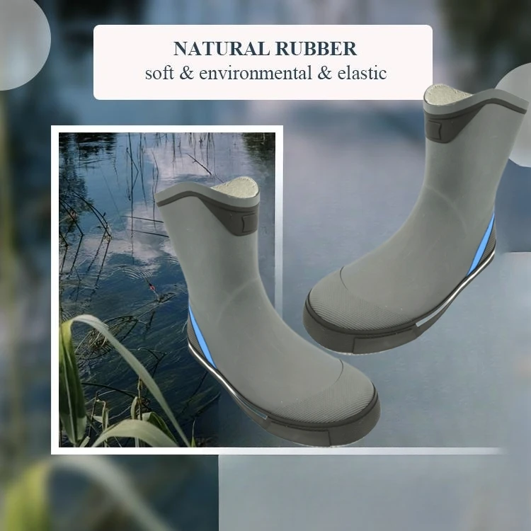 High Quality Rubber Boots Men Light Weight Rain Boots Waterproof Slip