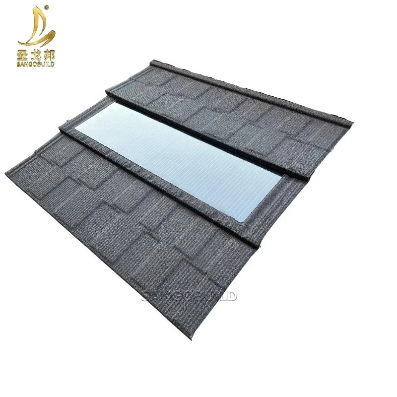 BIPV Roofing System Innovative Design of Photovoltaic Technology and Green Energy Building Material Solar ShingleRoof Tiles