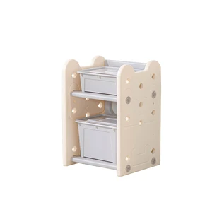 Modern Kids Furniture-Custom Cat Book Shelf Drawer & Storage Cabinets HDPE Material for Toddler Toy Storage Living Room Use