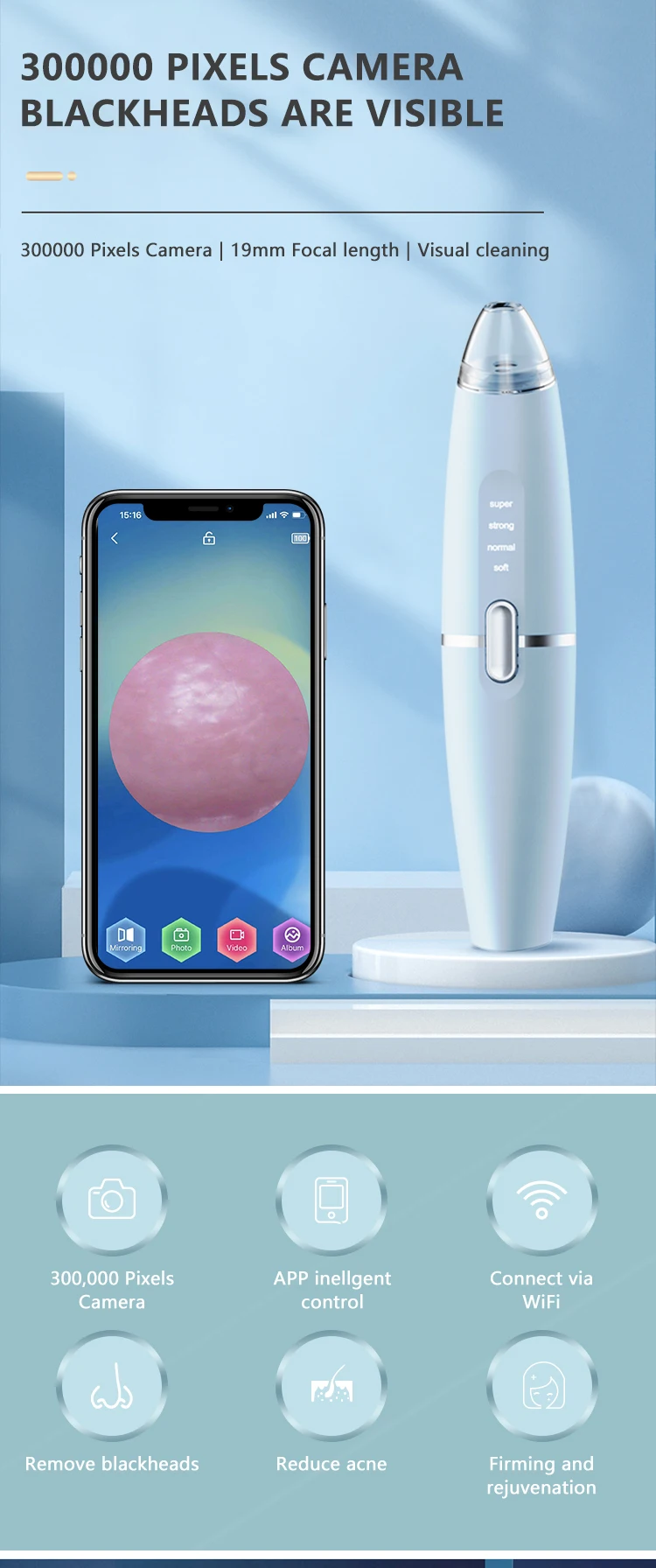 Visual Pore Cleaner Vacuum Blackhead Remover With Camera Buy