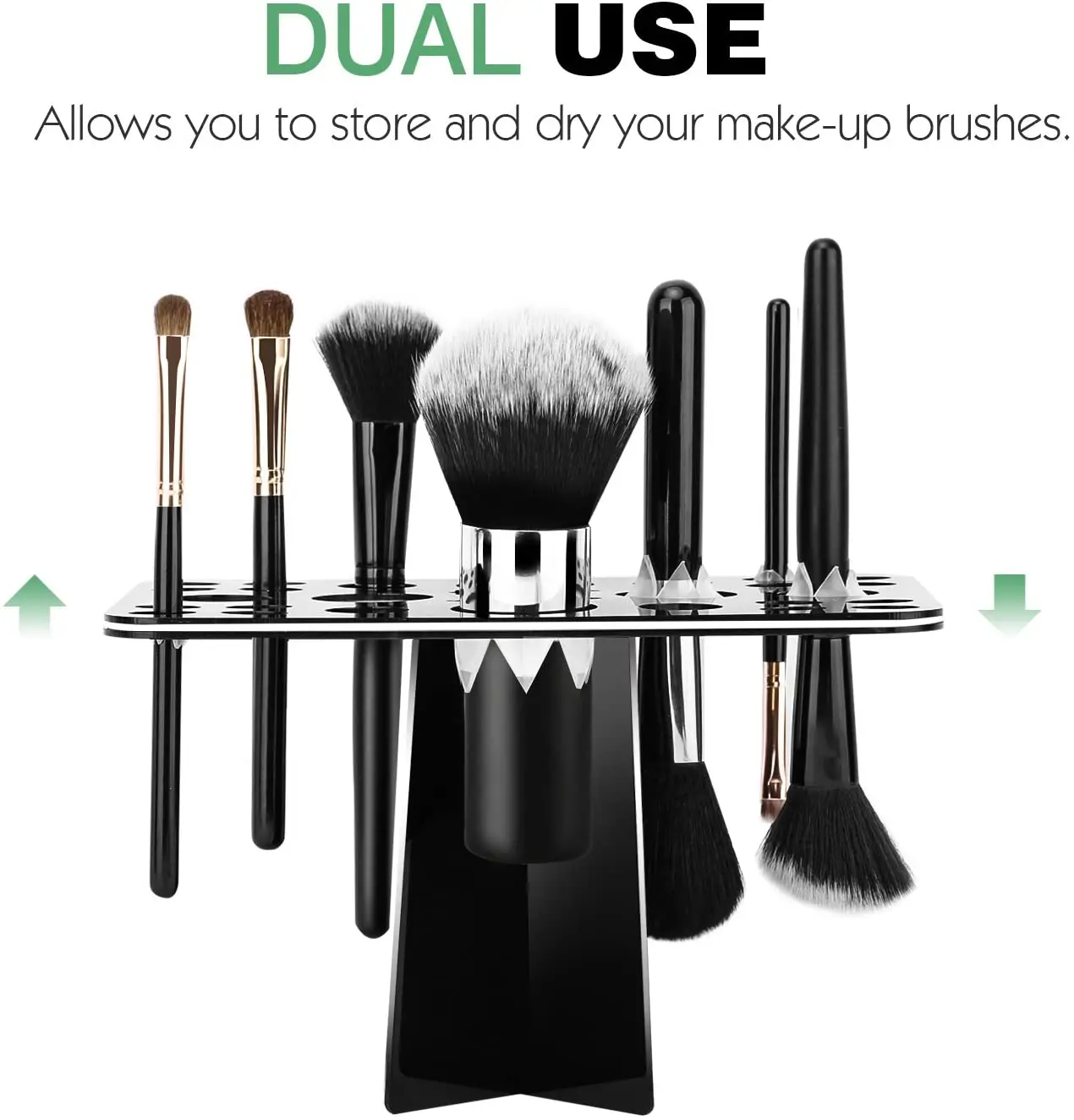 Luxspire Makeup Brush Cleaner Brushegg Cleaning Mat Cosmetic Scrubber Mat And 26-Holes Drying Rack