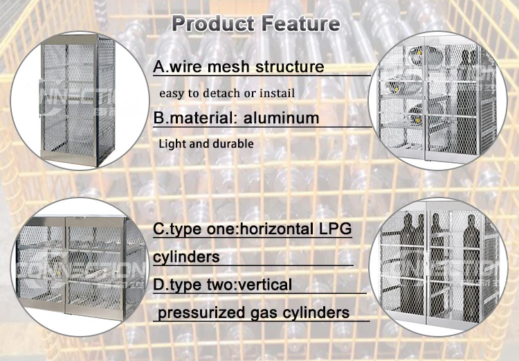Stackable Fuel Containers Cage for Transporting Stackable Gas Bottle Oxygen Cylinder