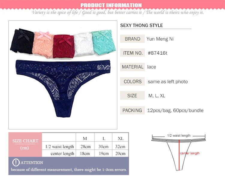 New Style Ladies Cotton Thongs Girls Low Waist Thongs Manufacturers ...