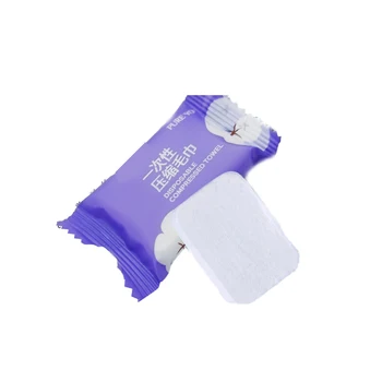 Factory Supply Wholesale Compressed Coin Tissue Disposable Compressed Face Towel Camping Travel Portable Compressed Towel