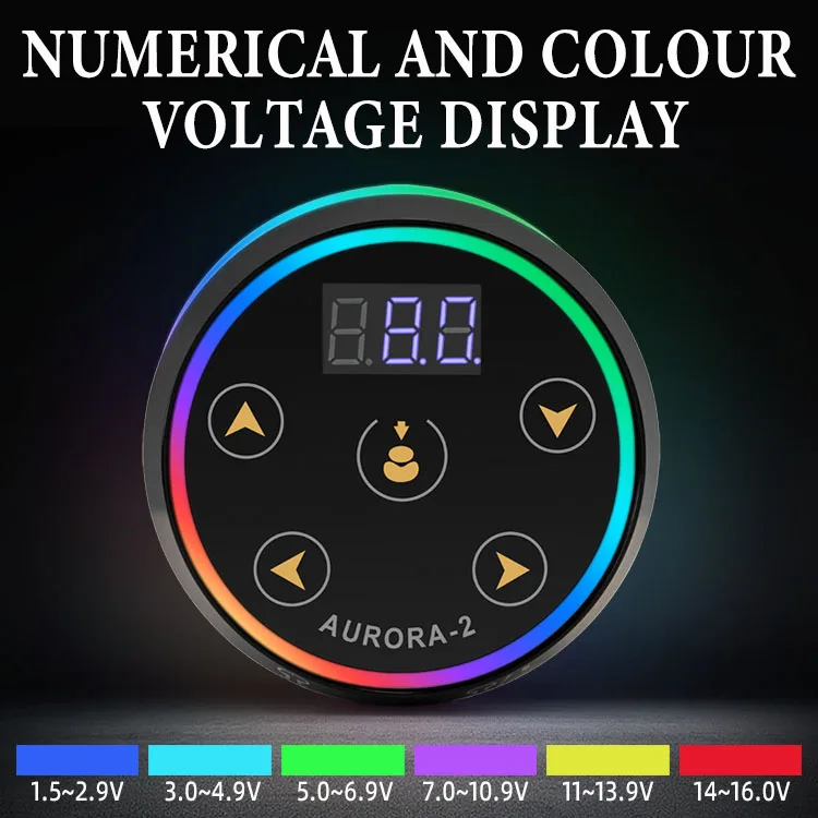 プロフェッショナルAurora II Power 2nd Genデュアル出力タトゥー電源