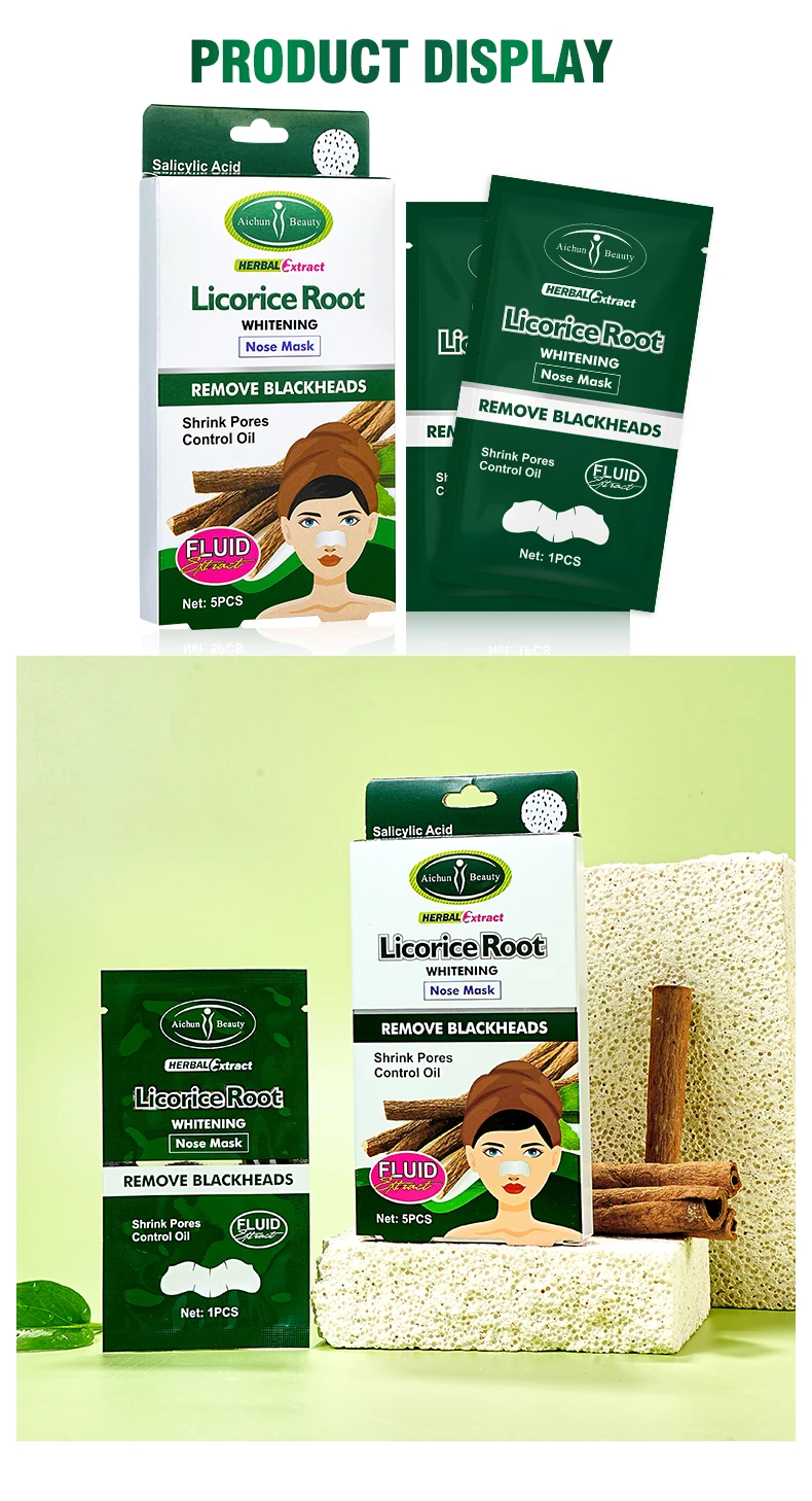 Licorice Root Nose Mask Salicylic Acid Remove Blackheads Nose Cleaner
