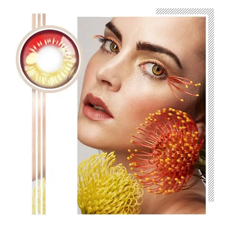 AFancy Pro Color Coscon 8 Colors Anime Eye Soft Lenses Disposable Silicone Hydrogel Contact Lenses Halloween Crazy Contact Lens
