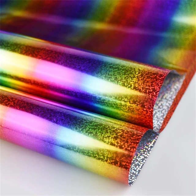 3D Laser sparkle laminated adhesive film gift packing decoration film pvc adhesive vinyl guangzhou factory