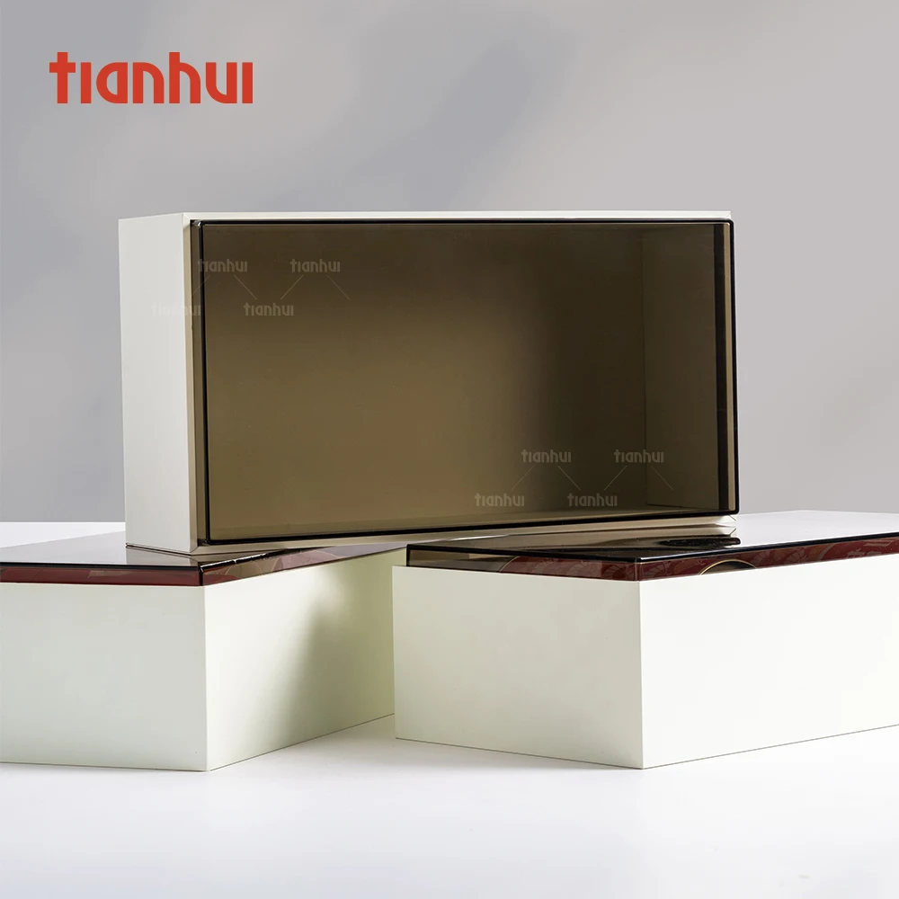 Tianhui Коробка с окном Pro с акриловой крышкой, упаковка премиум-класса из бумаги